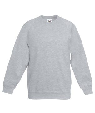 FELPA RAGLAN BAMBINO classic ( FRUIT OF THE LOOM ) grigio melange